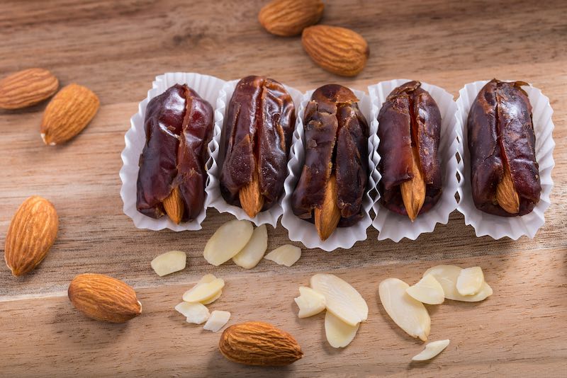 Nut Butter & Raw Nut Stuffed Dates