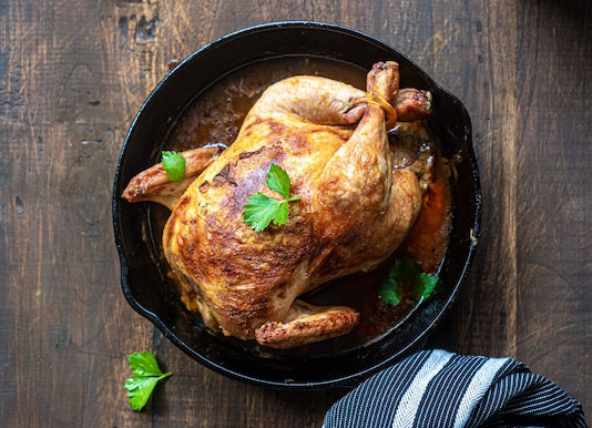 5 Minute Slow Cooker Roast Chook & Vege