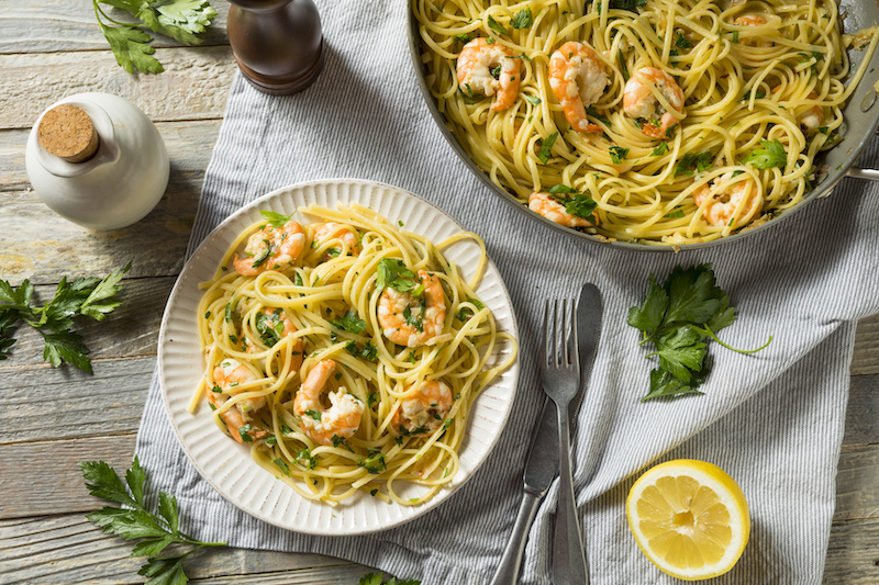 King Prawn, Garlic, Lemon & Chilli Gluten Free Spaghetti