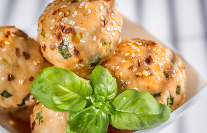 Baked Thai Chicken Balls