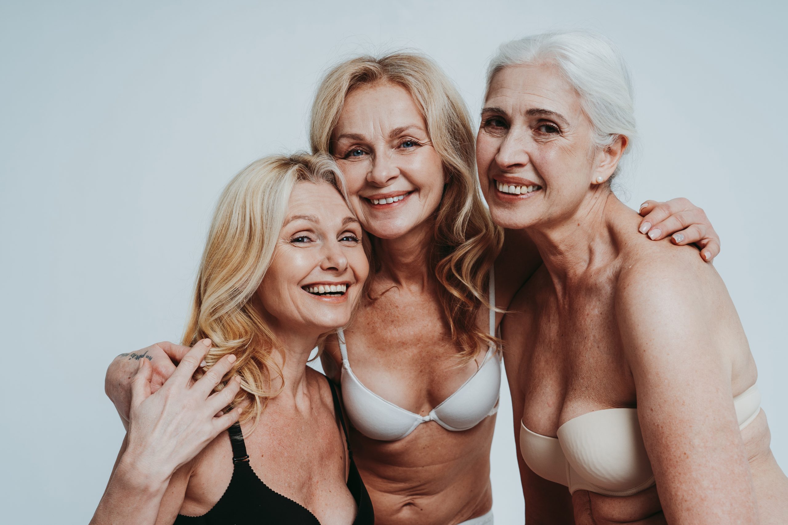 Beautiful senior women posing on a beauty photo session.