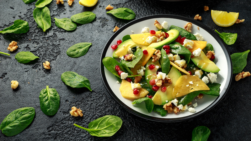 Pomegranate, Avocado & Feta Salad