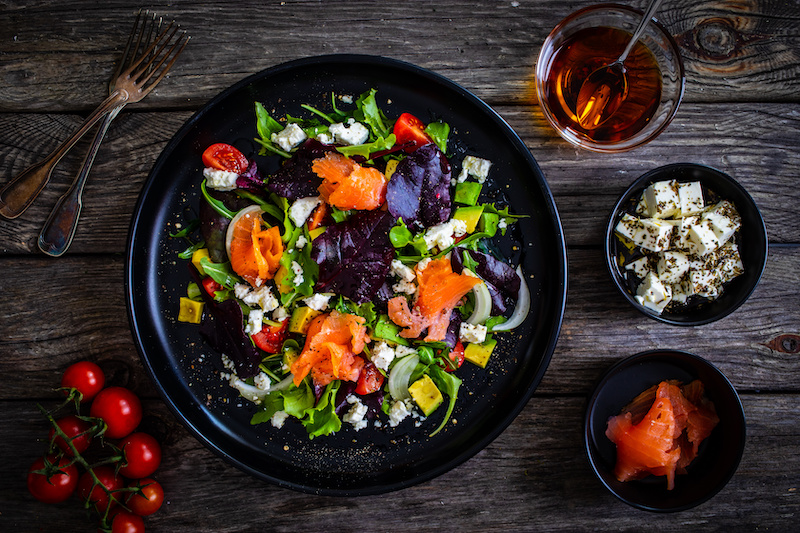 Smoked Salmon Mediterranean Breakfast Plate