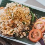 Asian Tofu & Chicken Mince Stir Fry with Sweet Potato Glass Noodles